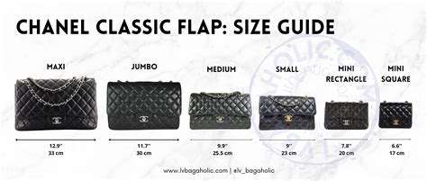 chanel bag size comparison.